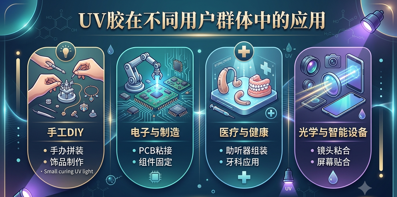 UV胶在手工电子医疗等场景的应用